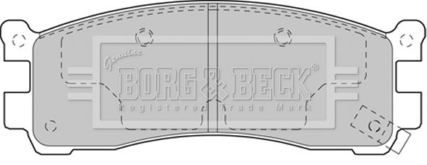 BORG & BECK Комплект тормозных колодок, дисковый тормоз BBP2135